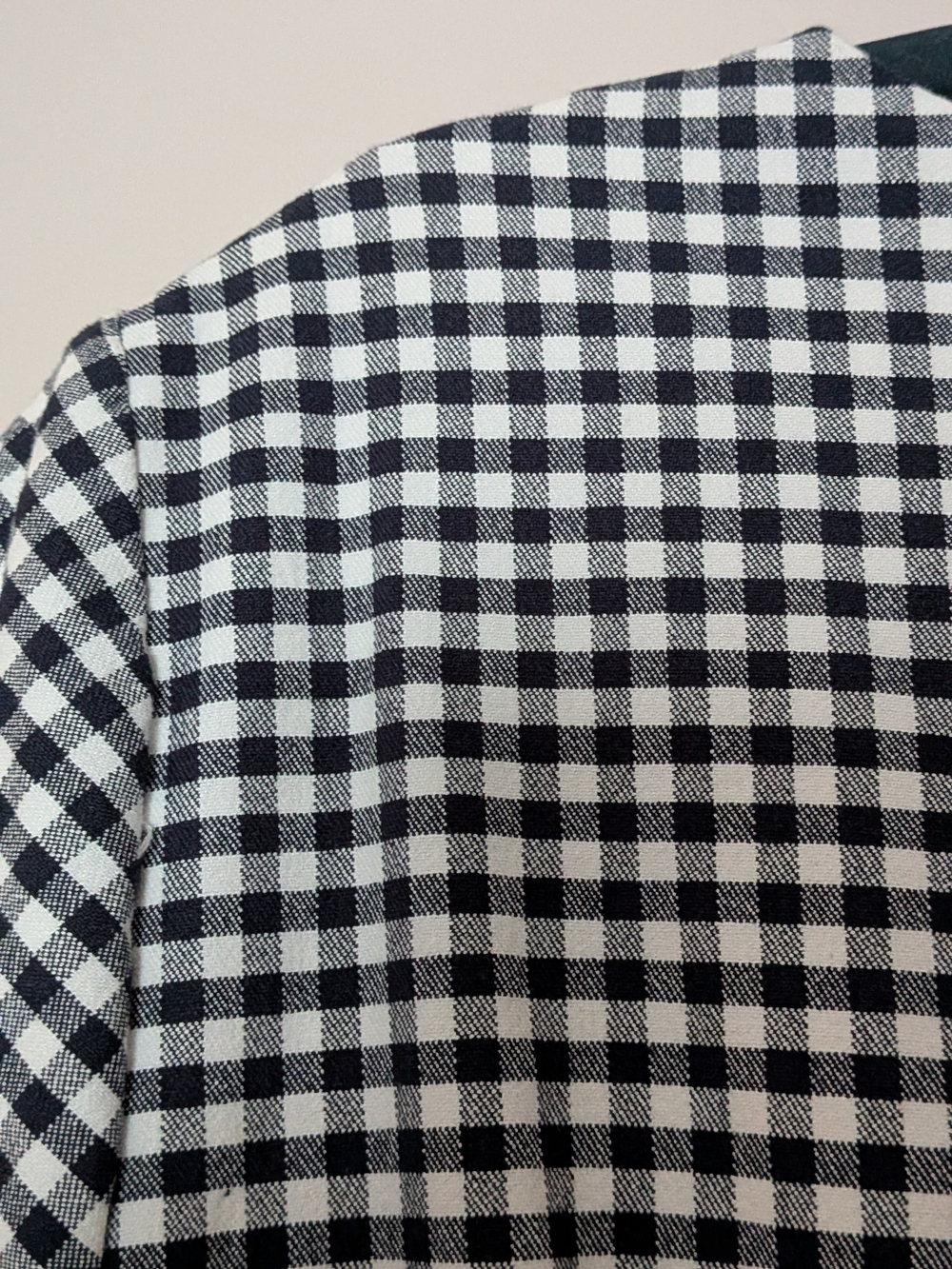 J. Crew Black and White Gingham Midi Dress with Short Sleeves - Picture 4 of 4
